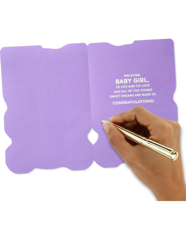 Tarjeta de Felicitación Hallmark Ocho Bambú 100 Días Bebé Niña