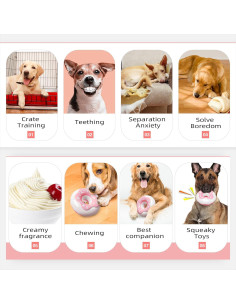 Juguete Squeaky para Perros TLKNG Donut Grande 21x15cm 2