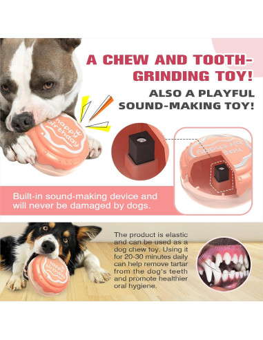 Juguete Squeaky para Perros TLKNG Donut Grande 21x15cm