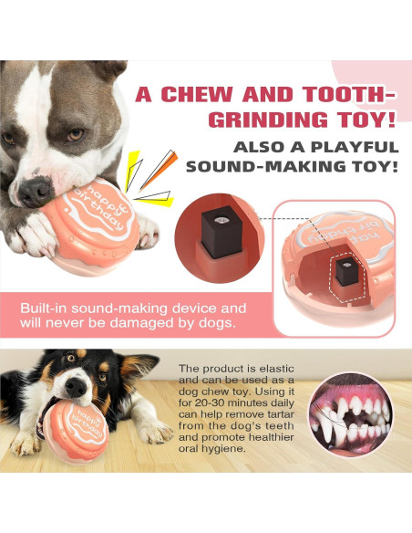 Juguete Squeaky para Perros TLKNG Donut Grande 21x15cm