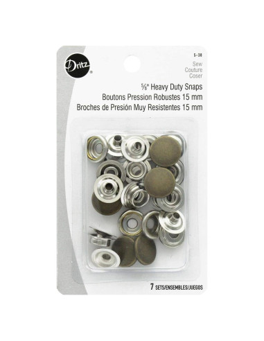 Broches de Alta Resistencia Dritz 1.59 cm Latón Antiguo - 7 Pzas