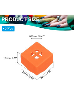 Soporte de Tiza para Billar PATIKIL Naranja Portátil 2