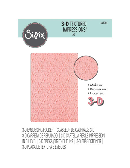 Carpeta de Embossing 3D Sizzix Flores Geométricas 15.9x10.8cm
