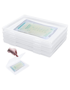 Organizador de Almacenamiento de Leche Materna 4pcs Transparente 22.2x16.3 cm