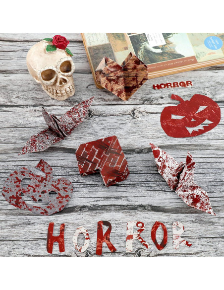 Set de Papel de Patrón de Halloween Whaline 60 Hojas A5