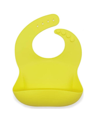 Baberos de silicona The Happy Stork - Set de 2 para bebés 6-36 meses