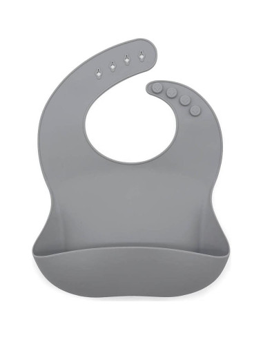 Baberos de silicona The Happy Stork - Set de 2 para bebés 6-36 meses