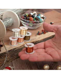 Alambre de Cobre The Beadsmith 20 Calibre Surtido 6 Colores 2
