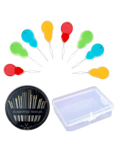 30 Piezas Enhebradores de Agujas Phinus + 30 Agujas Variadas