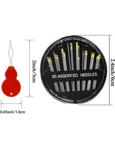 30 Piezas Enhebradores de Agujas Phinus + 30 Agujas Variadas 2
