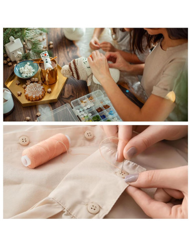 50 Botones de Madera 25mm uxcell 4 Agujeros Marrón Oscuro