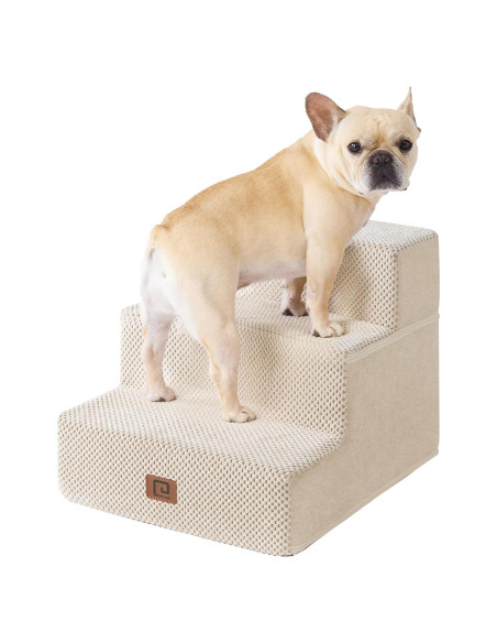 Escalera para Perros EHEYCIGA 3 Pasos Beige 34.3 cm Antideslizante