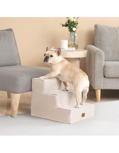 Escalera para Perros EHEYCIGA 3 Pasos Beige 34.3 cm Antideslizante