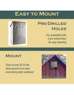 Casa de Murciélagos Grande North States 300 Murciélagos Gris 2