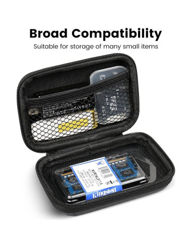 Funda de transporte RISETECH para auriculares y accesorios