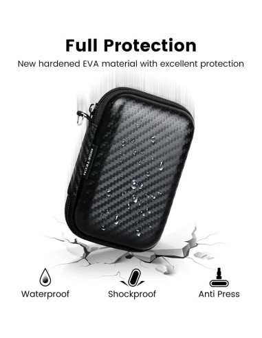 Funda de transporte RISETECH para auriculares y accesorios