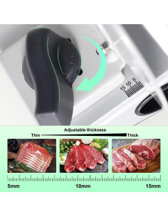Cortadora de Carne Eléctrica OSTBA 150W con Cuchilla 17cm 2