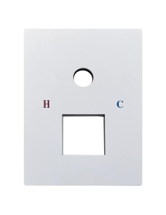 Placa de Cubierta de Válvula de Ducha Airuida Cromada 18.8x14cm