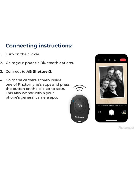 Disparador Inalámbrico Photomyne para iPhone y Android - Control Remoto