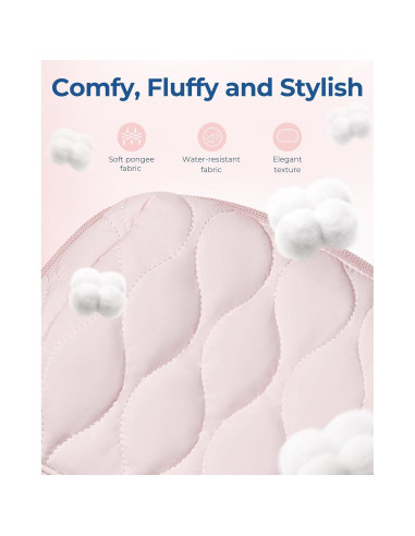 Bolsa de Maquillaje Acolchada BAGSMART Rosa 23x10x15 cm