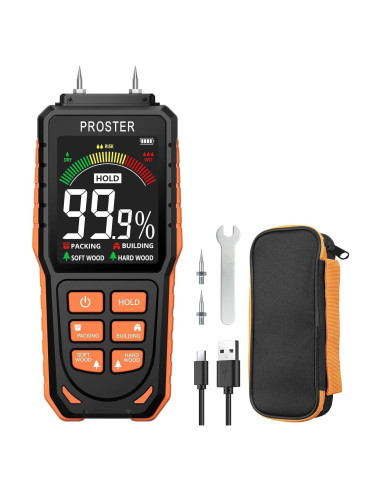 Medidor de Humedad Recargable Proster PST276 - Pantalla Color