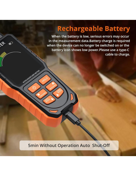 Medidor de Humedad Recargable Proster PST276 - Pantalla Color