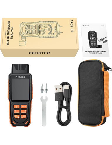 Medidor de Humedad Recargable Proster PST276 - Pantalla Color