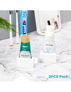 Exprimidores de Pasta de Dientes BEZOX - Juego de 2, Blanco 2