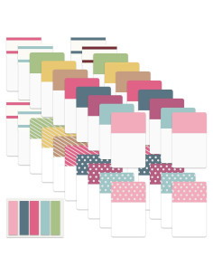 Etiquetas Adhesivas Reescribibles ELII 900 Piezas 20 Colores