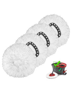 Cabeza de Mop Reemplazo HiBaBy 4 Pack Microfibra EasyWring