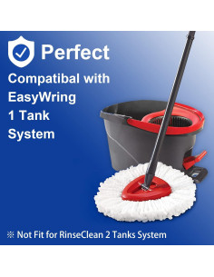 Cabeza de Mop Reemplazo HiBaBy 4 Pack Microfibra EasyWring 2