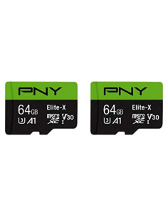 PNY 64GB Elite-X microSDXC 2-Pack Clase 10 U3 V30 100MB/s