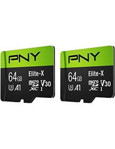 PNY 64GB Elite-X microSDXC 2-Pack Clase 10 U3 V30 100MB/s 2
