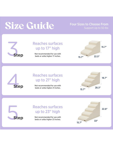 Escaleras para Perros Bedsure Comfy Pet 3 Escalones Beige Escaleras para Perros Bedsure Comfy Pet 3 Escalones Beige