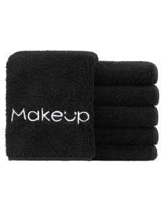 Paño Desmaquillante HOMEXCEL 6 Piezas Microfibra 33x33 cm Negro