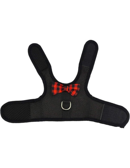 Arnés Ajustable para Conejo Wontee - Malla Suave, Negro, S
