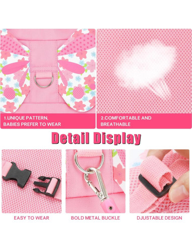 Correa Antipérdida para Niños Rosa - Arnés de Seguridad