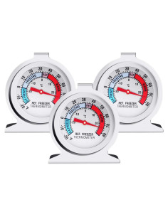 Termómetro de Refrigerador JOLLYSTYLE 3PCS Acero Inoxidable