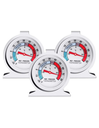 Termómetro de Refrigerador JOLLYSTYLE 3PCS Acero Inoxidable