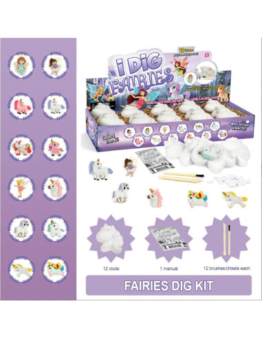 Kit de Excavación de Hadas y Unicornios Liberty Imports - 12 Paquetes