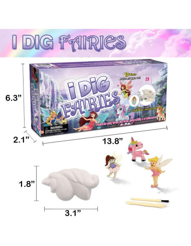Kit de Excavación de Hadas y Unicornios Liberty Imports - 12 Paquetes