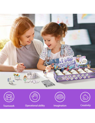 Kit de Excavación de Hadas y Unicornios Liberty Imports - 12 Paquetes