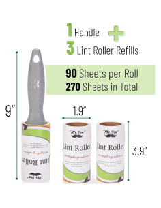 Rodillo para Pelusa Mr. Pen con 3 Recargas - 270 Hojas 2
