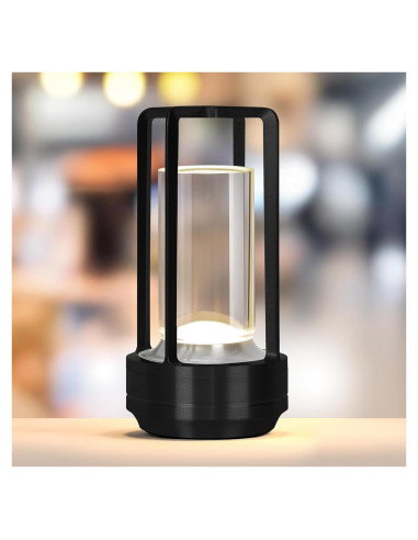 Lámpara de Mesa LED Inalámbrica Baishezhuan A-1 Negra