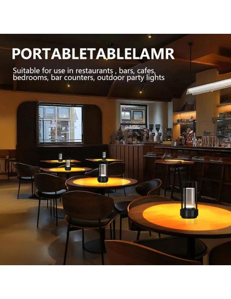 Lámpara de Mesa LED Inalámbrica Baishezhuan A-1 Negra