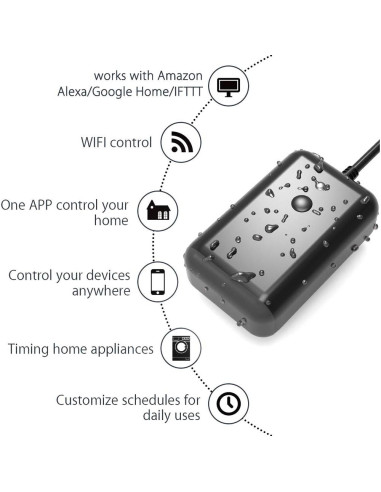 Regulador de Luz Exterior SUNTHIN WiFi 350W IP44 Control Voz