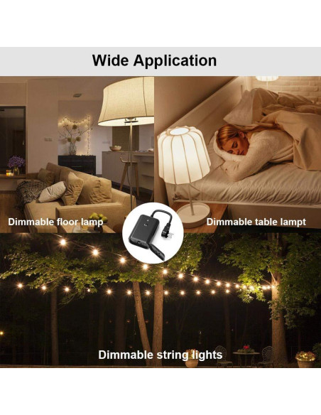 Regulador de Luz Exterior SUNTHIN WiFi 350W IP44 Control Voz Regulador de Luz Exterior SUNTHIN WiFi 350W IP44 Control Voz