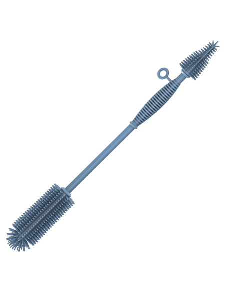 Cepillo de Limpieza de Botellas Raymeefa de Silicona Azul