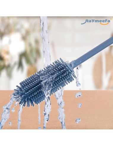 Cepillo de Limpieza de Botellas Raymeefa de Silicona Azul