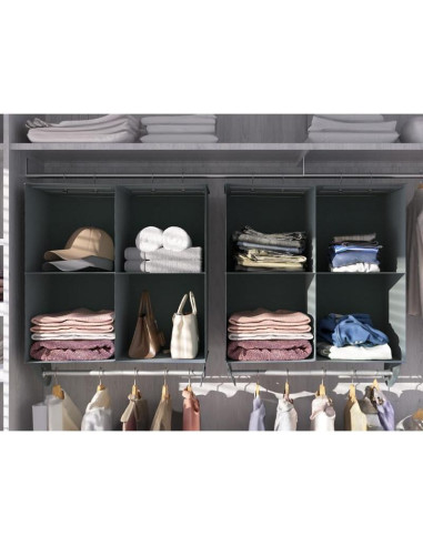 Organizador Colgante de Closet YOUDENOVA 4 Estantes Gris Oscuro